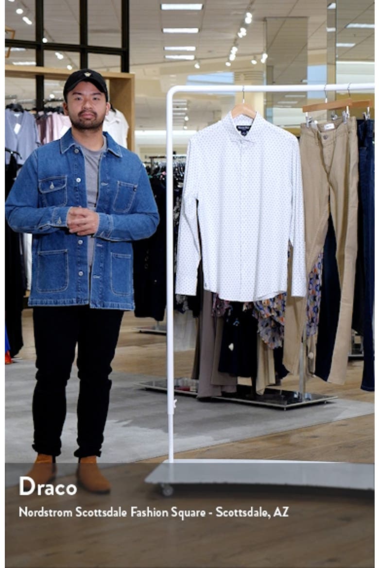 Leeward Trim Fit No Tuck Print Performance Button-Up Shirt video