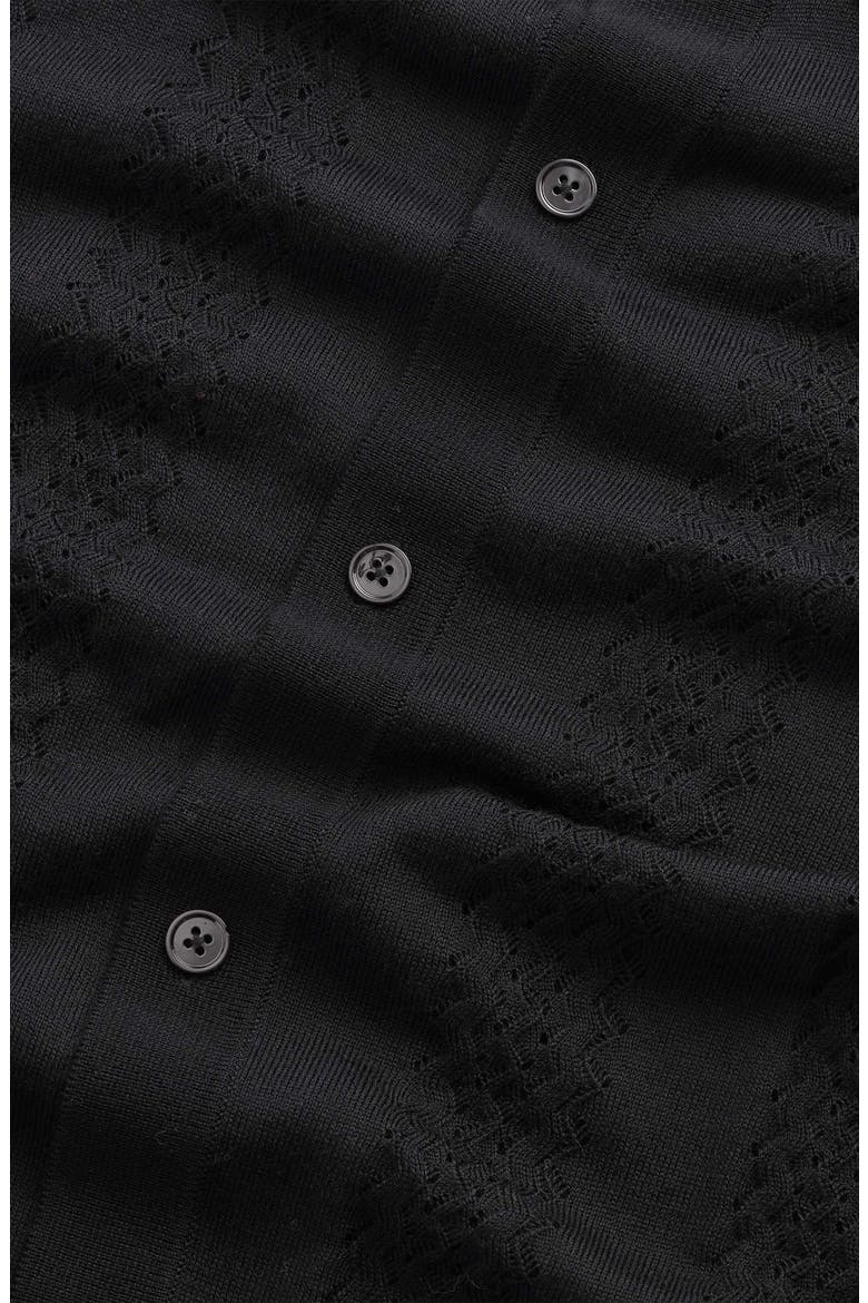 Thor 6584 Short Sleeve Wool Blend Cardigan, Alternate, color, DEEP NAVY