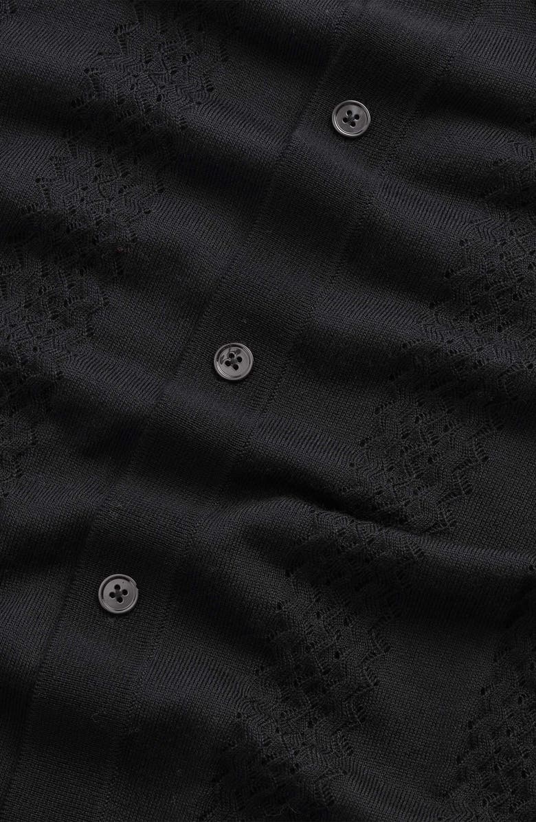 NN07 Thor 6584 Short Sleeve Wool Blend Cardigan, Alternate, color, Deep Navy