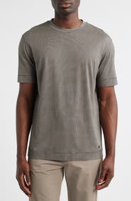 Emporio Armani Micropattern Lyocell & Cotton T-Shirt