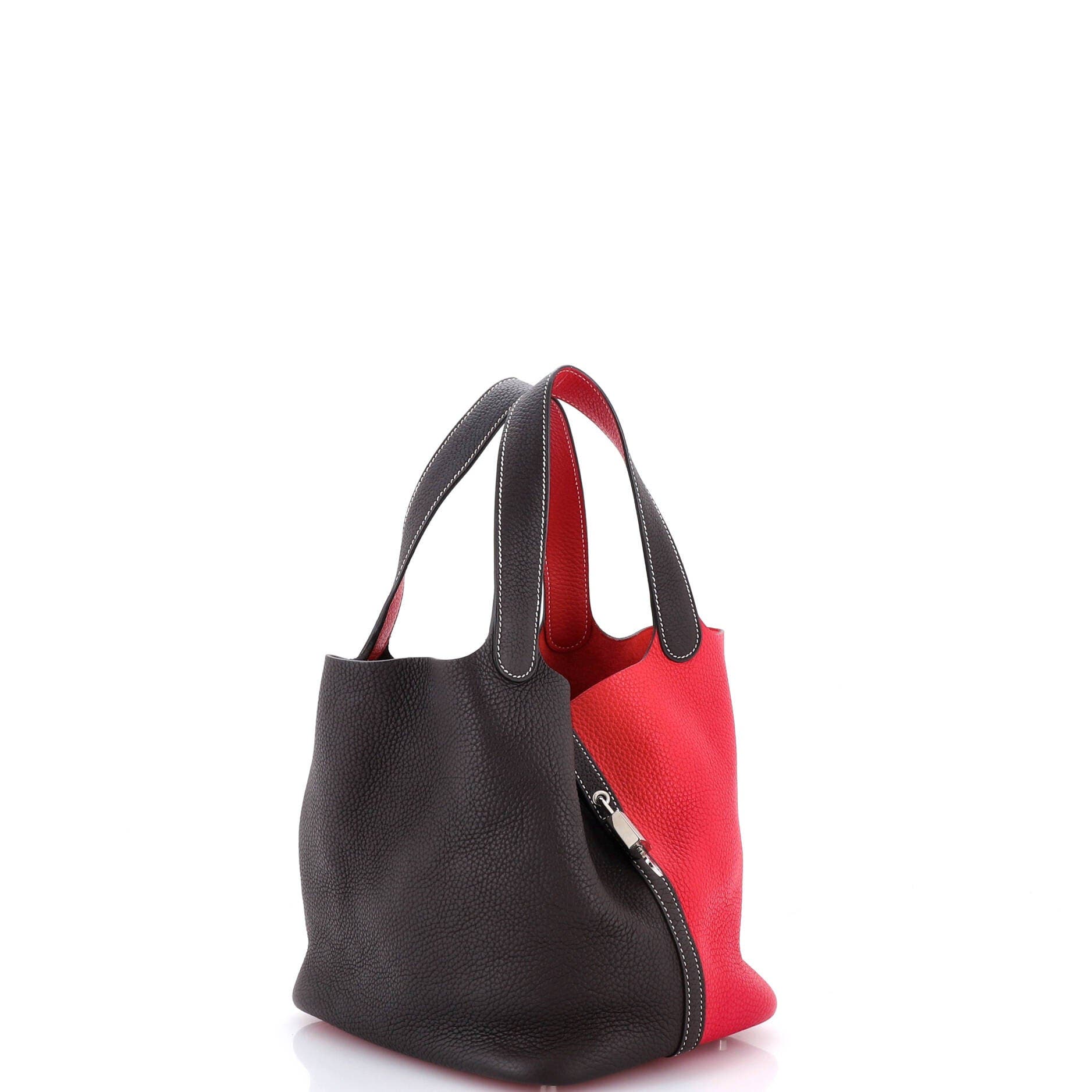 Picotin Lock Bag Bicolor Clemence MM, Alternate, color, None
