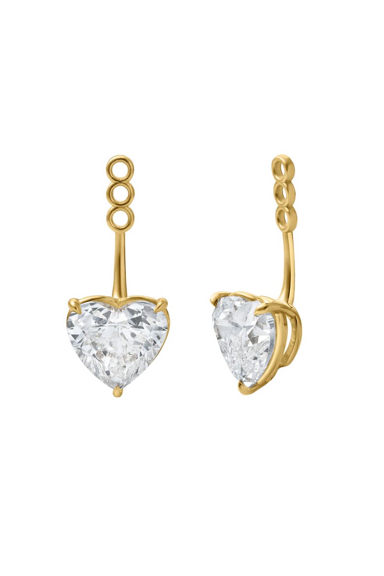Mariposa 14K Gold Heart Lab Grown Diamond Earring Jackets - 10 Cts, Main, color, 14K Yellow Gold