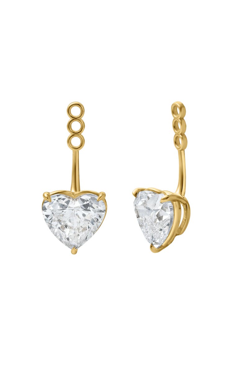 LuvMyJewelry Mariposa 14K Gold Heart Lab Grown Diamond Earring Jackets - 10 Cts, Main, color, 14K Yellow Gold