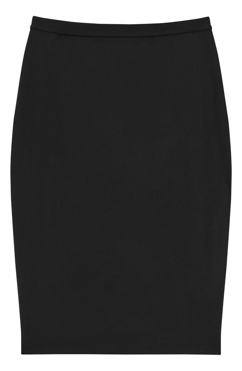 Theory Slim Fit Stretch Wool Pencil Skirt, Alternate, color, Black