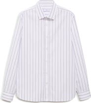 MANGO Regular Fit Stripe Button-Up Shirt