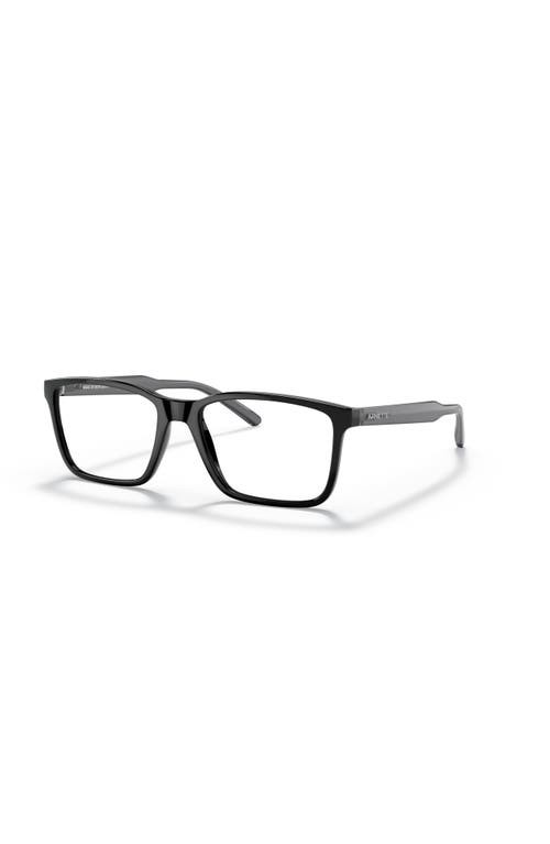 Arnette 52mm Rectangle Optical Glasses In Black