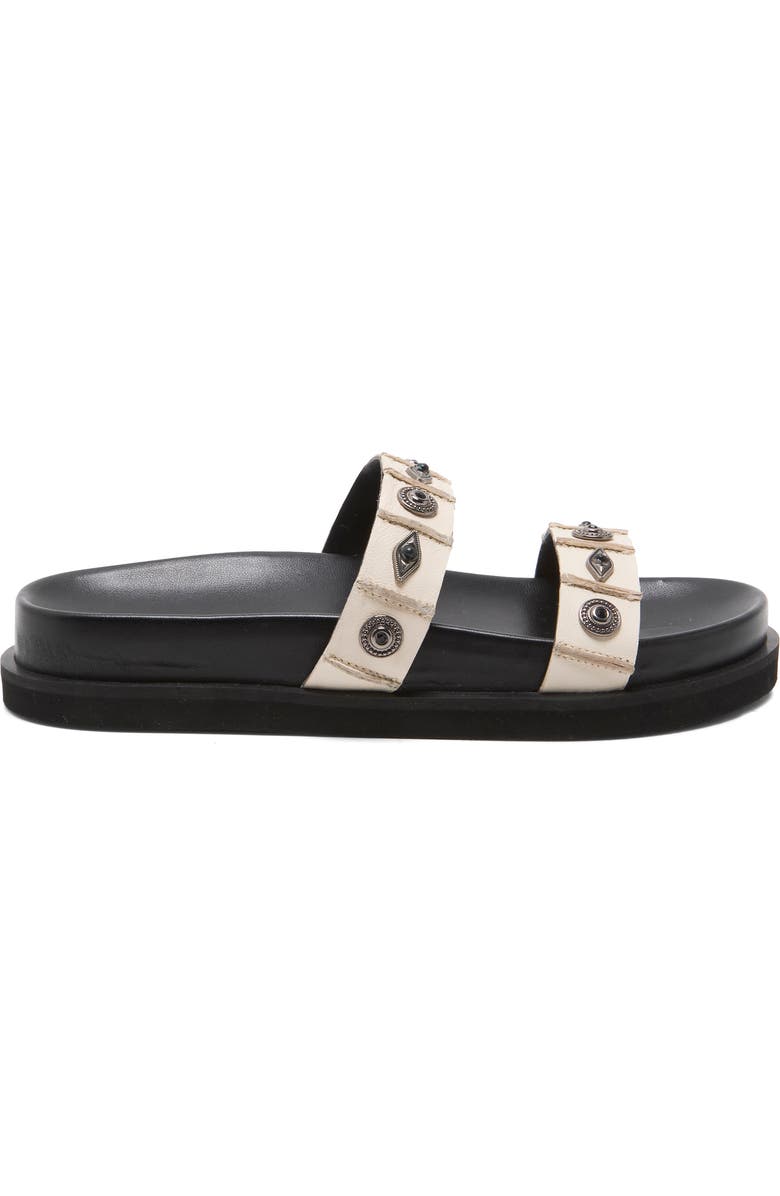 Free People Findings Slide Sandal, Alternate, color, Bone Leather