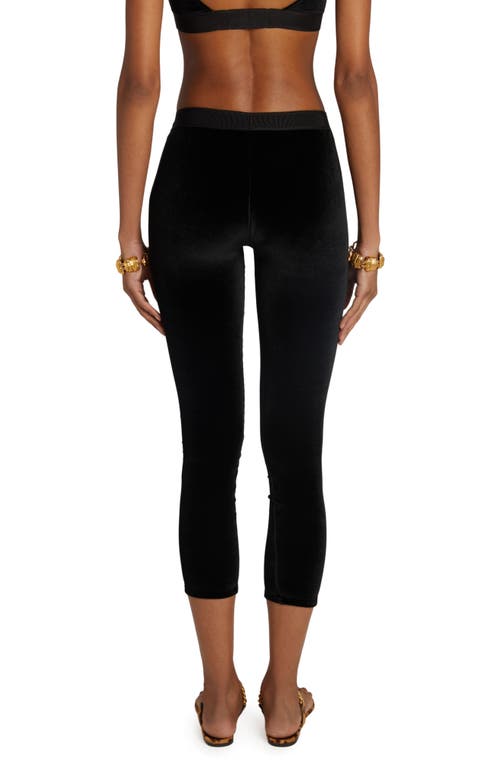 Tom Ford Signature Velour Crop Leggings In Multi