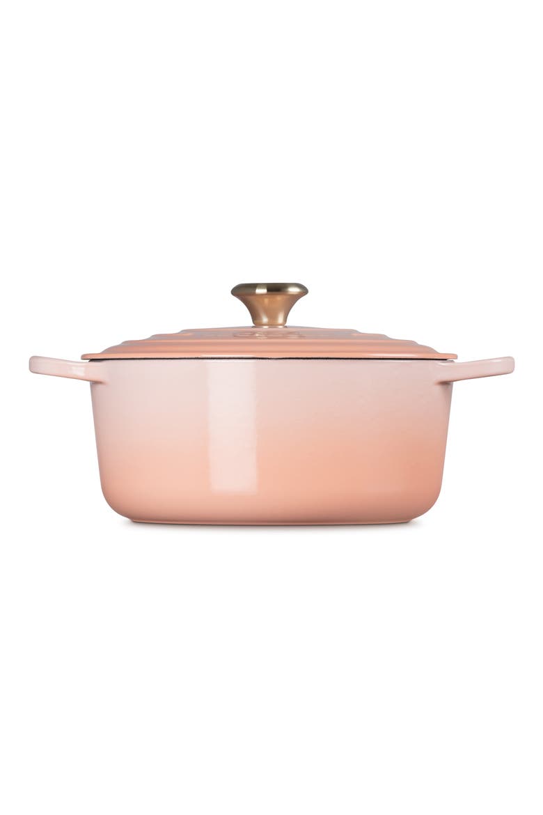 Signature 5.5-Quart Round Enamel Cast Iron French/Dutch Oven, Alternate, color, PECHE