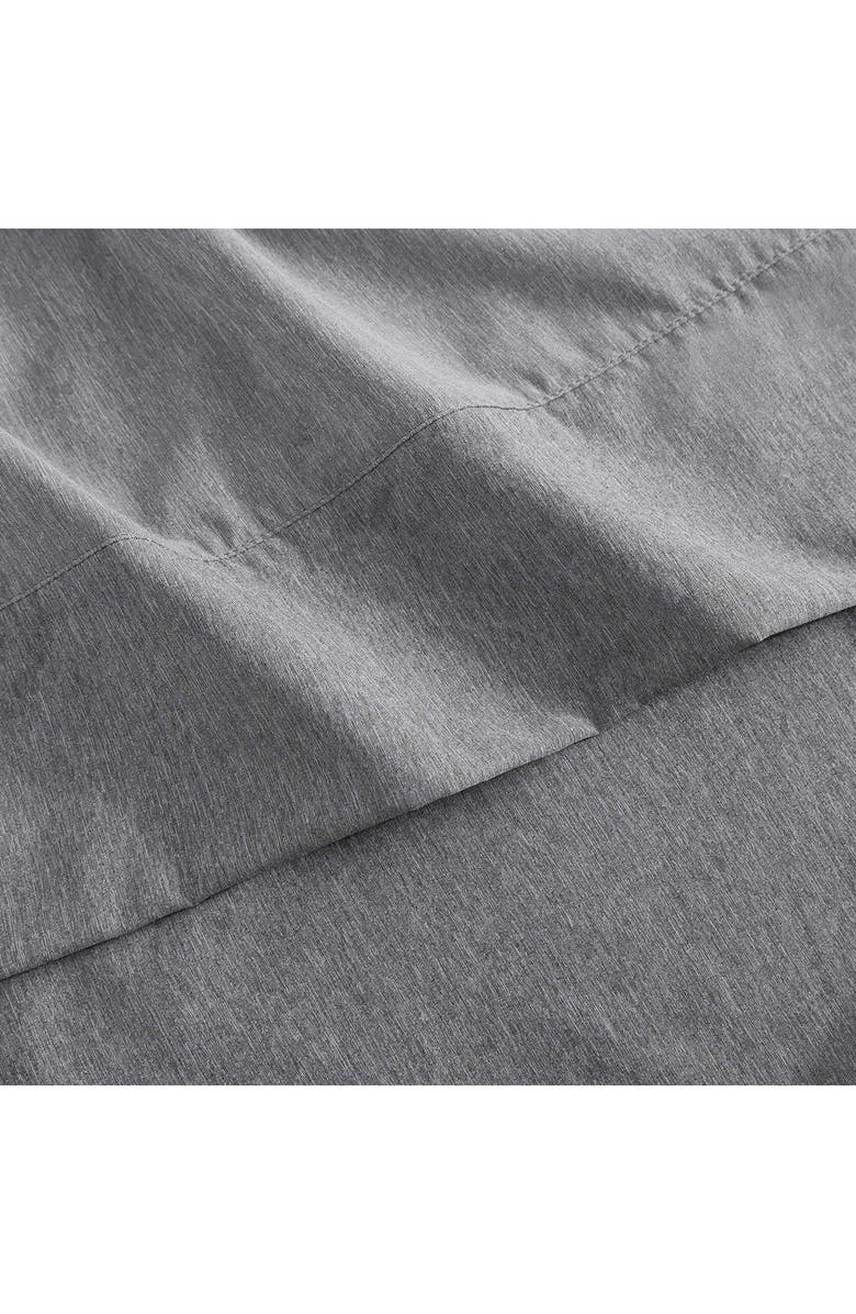 Kenneth Cole New York Solid Cationic Brushed Sheet Set, Alternate, color, Dark Grey