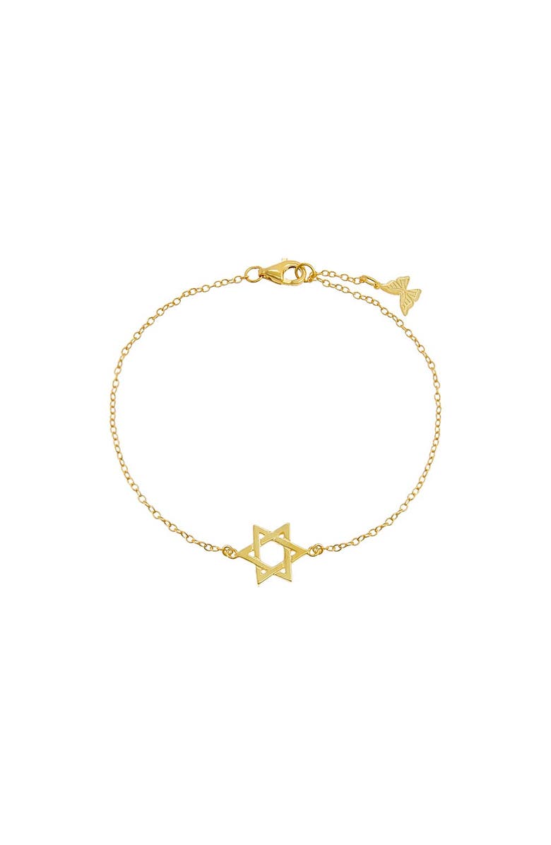 BY ADINA EDEN Solid Star Of David Charm Bracelet, Main, color, Gold