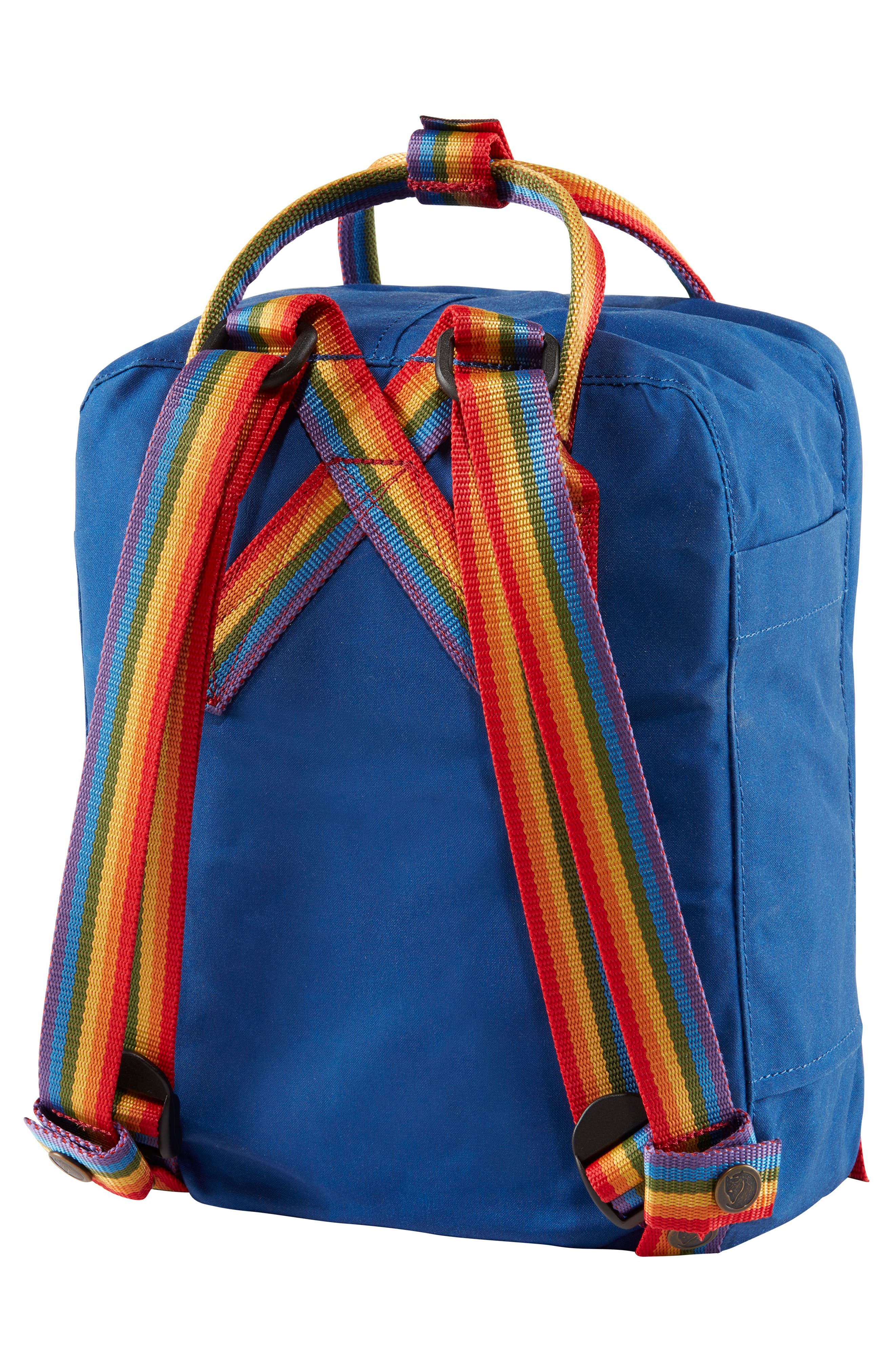 Mini Kånken Rainbow Water Resistant 13-Inch Laptop Backpack, Alternate, color, DEEP BLUE/ RAINBOW PATTERN