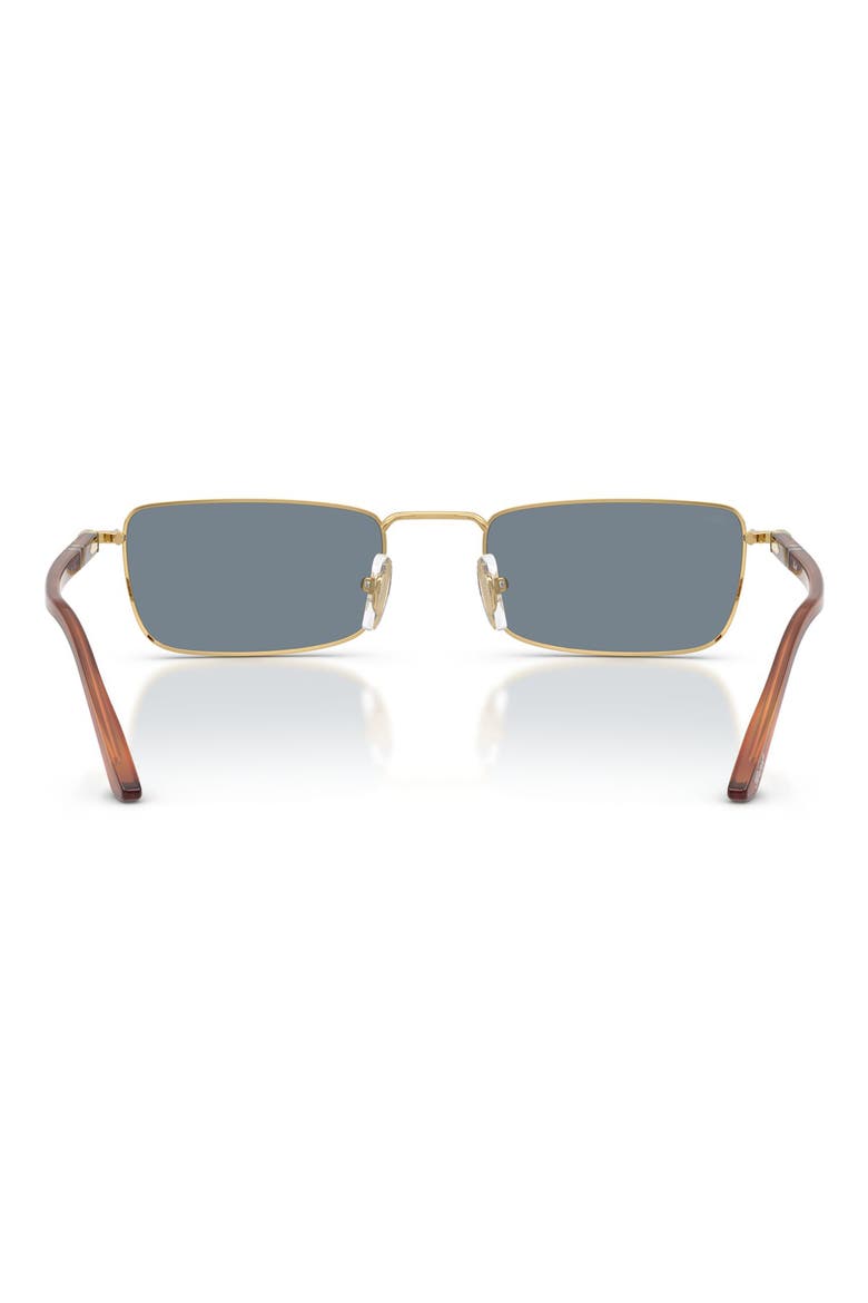 54mm Rectangular Sunglasses, Alternate, color, GOLD / BLUE