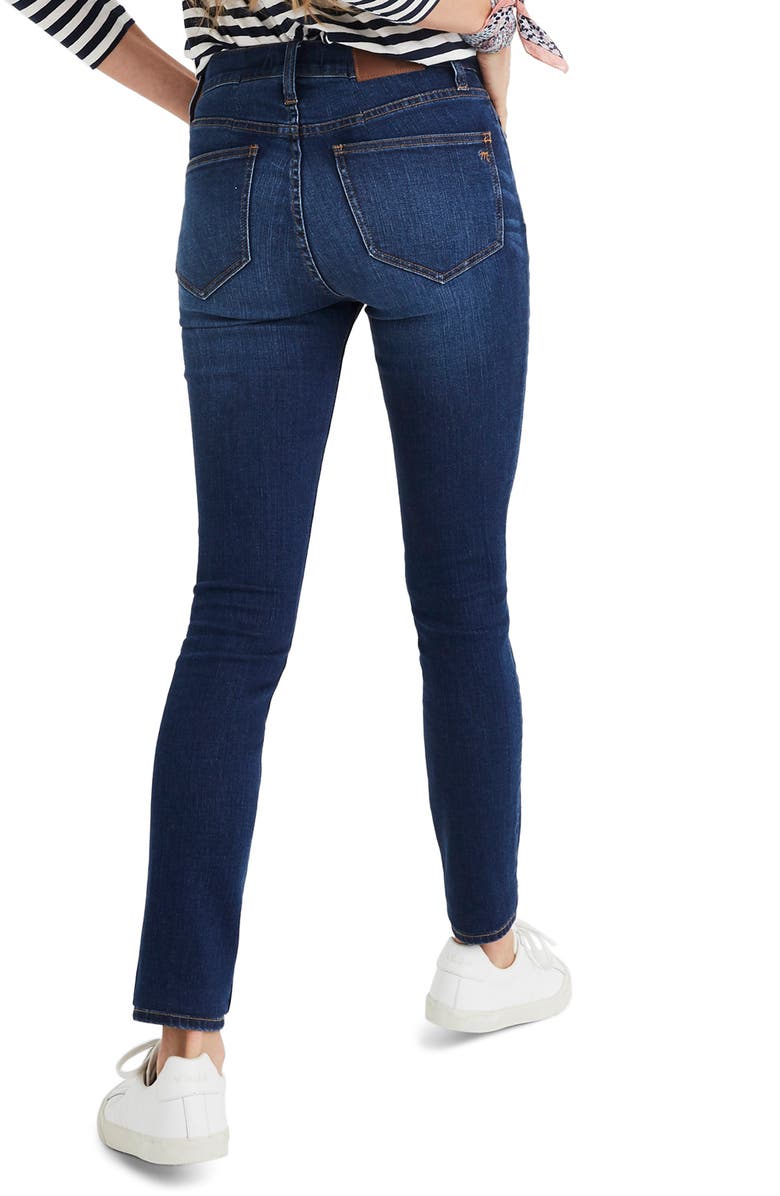 Madewell Roadtripper High Waist Ankle Skinny Jeans, Alternate, color, 