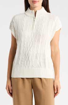 Cable Knit Half Zip Pullover