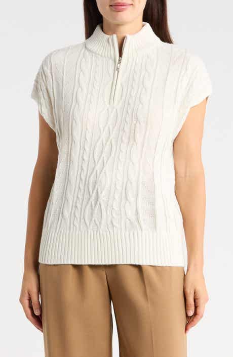 Cable Knit Half Zip Pullover