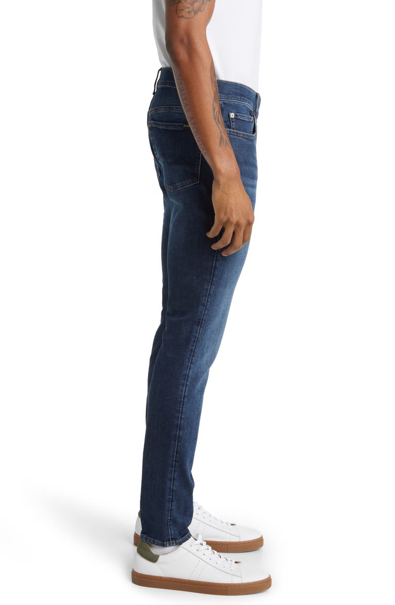 7 For All Mankind Paxtyn Squiggle Skinny Jeans, Alternate, color, Native