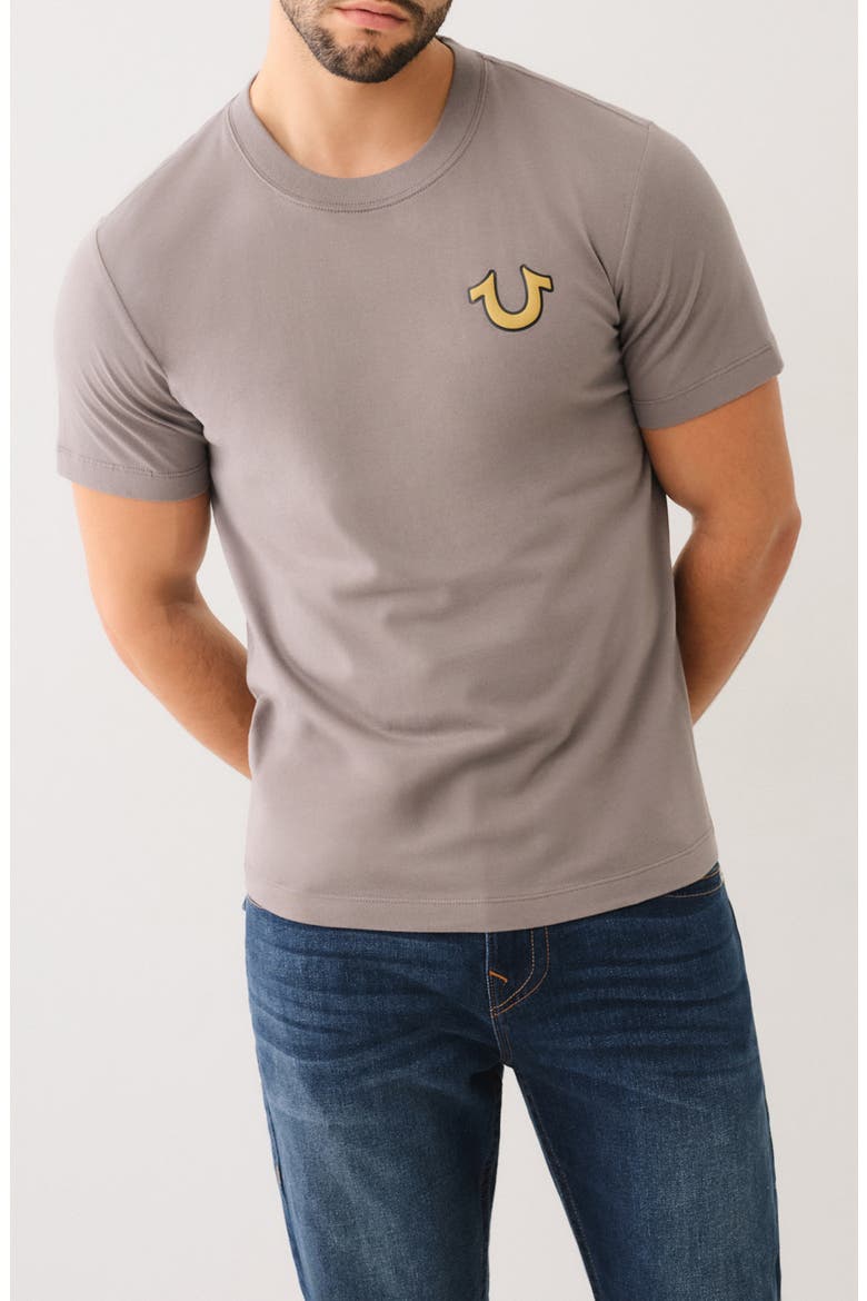 Horseshoe Buddha Graphic T-Shirt, Main, color, CHARCOAL
