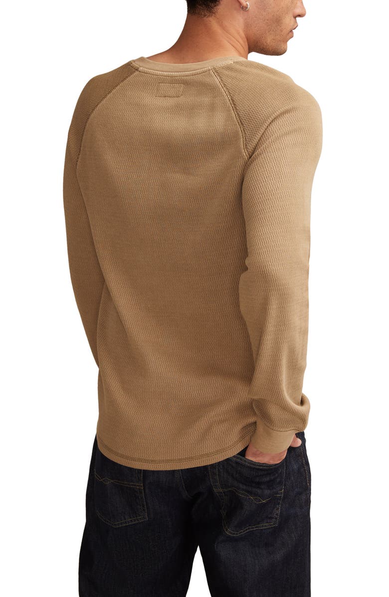Lucky Brand Birdseye Thermal Henley Top, Alternate, color, Gothic Olive