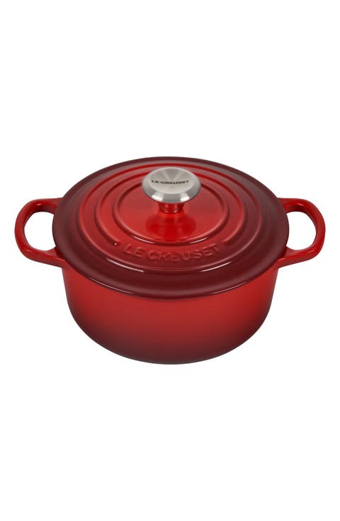 Signature 2-Quart Round Enameled Cast Iron Dutch Oven