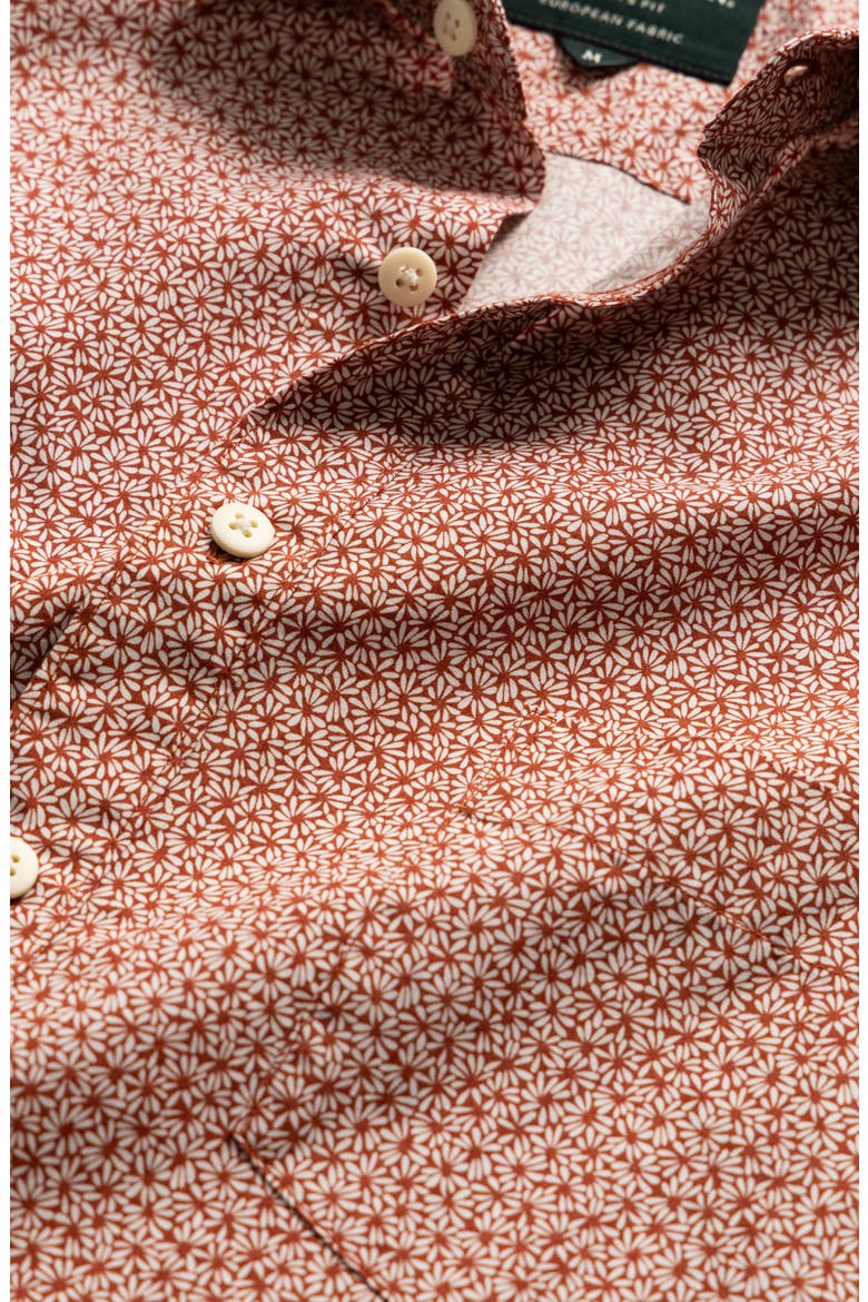 Collingwood Button-Up Cotton Shirt, Alternate, color, BURNT ORANGE