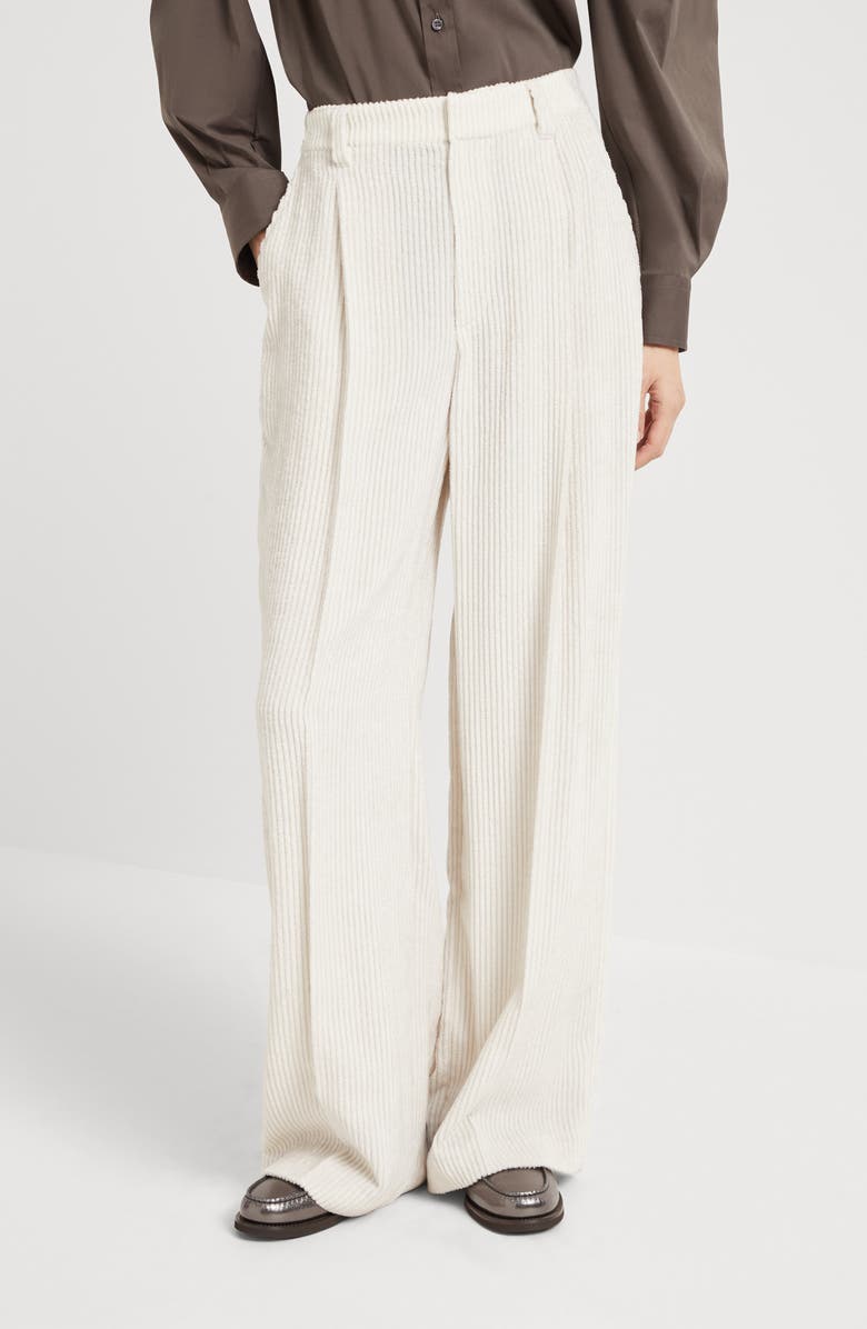 Brunello Cucinelli Sartorial track trousers, Alternate, color, Butter