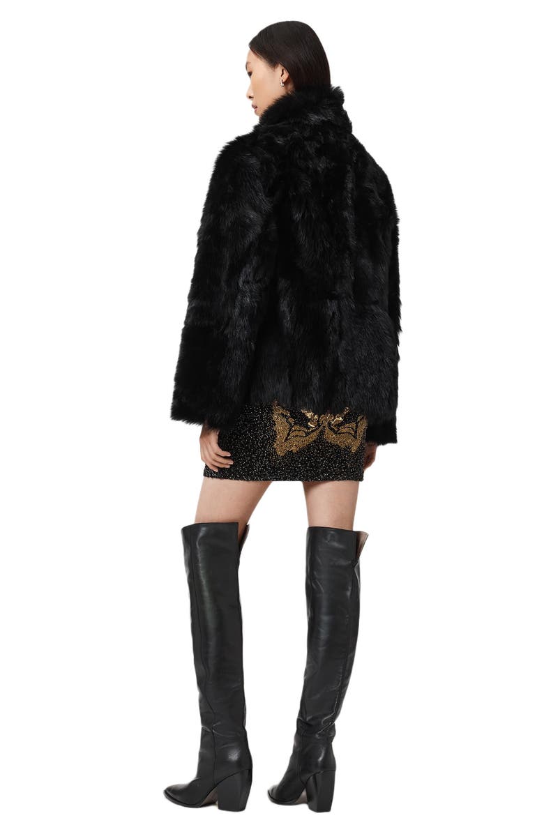 AllSaints Jamilia Embellished Miniskirt, Alternate, color, Black/ Gold