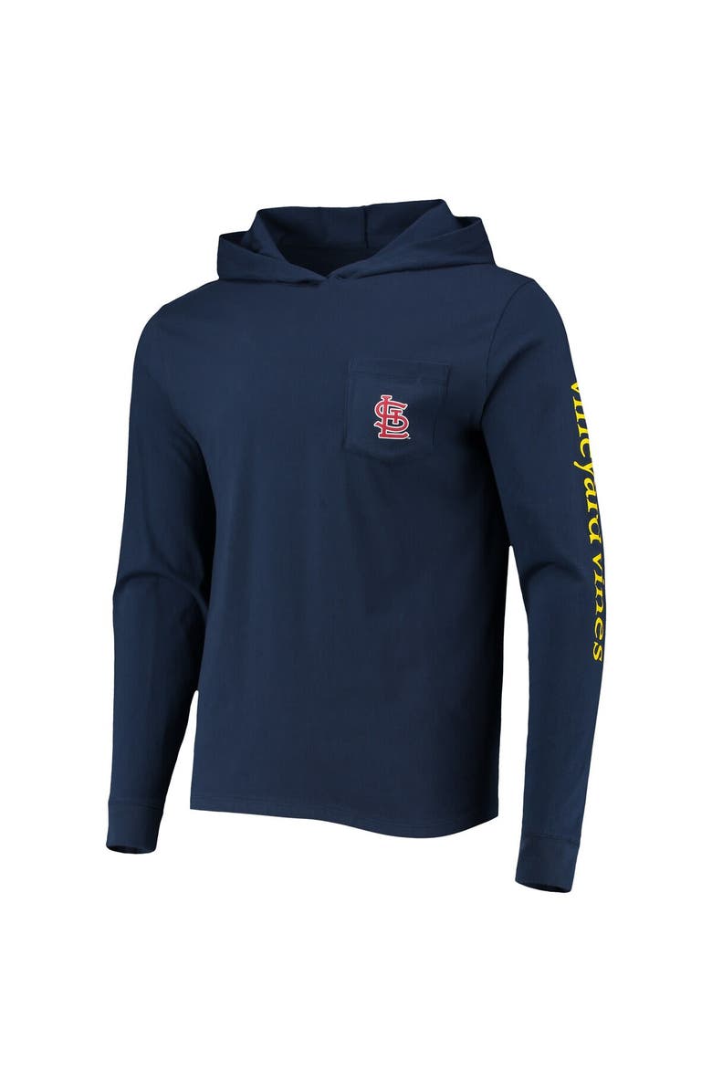 vineyard vines Men's Vineyard Vines Navy St. Louis Cardinals Long Sleeve Hoodie T-Shirt, Alternate, color, Navy