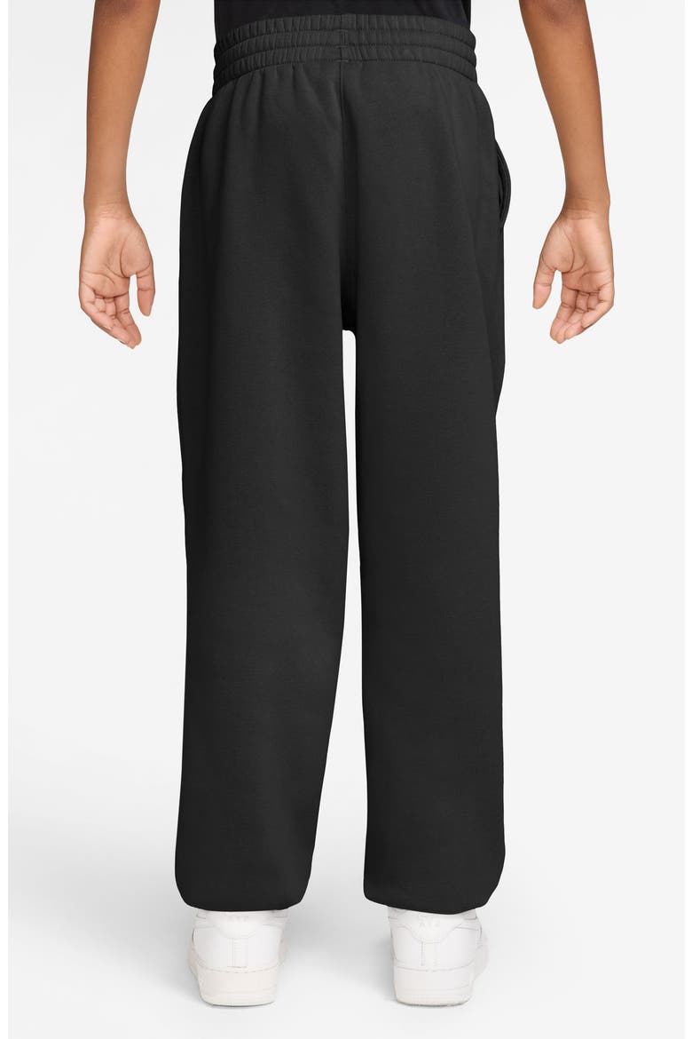 Kids' Sportswear Loose Fit Fleece Pants, Alternate, color, 010 BLACK/WHITE