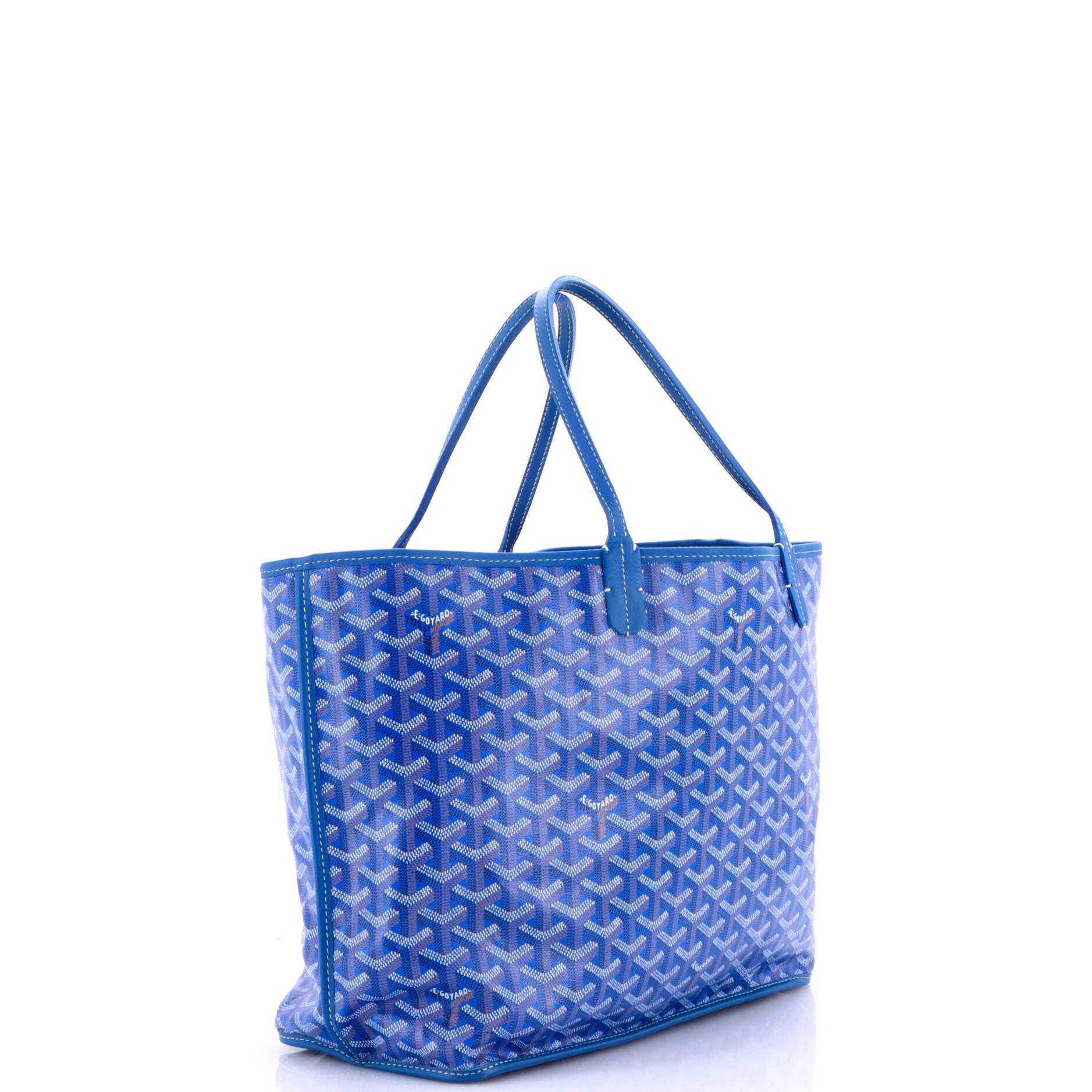 Pre-Owned Goyard Anjou Reversible Tote Coated Canvas PM, Alternate, color, Blue