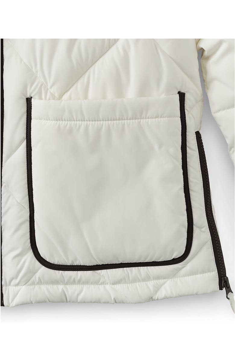 Lands' End Plus Size FeatherFree Insulated Diamond Quilted Jacket, Alternate, color, Egret White