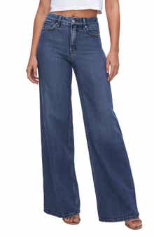 Good American Good Skate High Waist Wide Leg Jeans