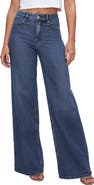 Good American Good Skate High Waist Wide Leg Jeans