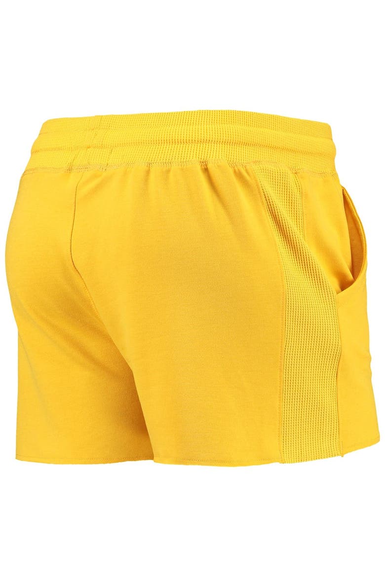 Women's Junk Food Gold Pittsburgh Steelers Tri-Blend Shorts, Alternate, color, Gold