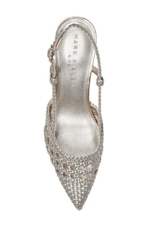Shop Marc Fisher Ltd Zunnie Slingback Pointed Toe Pump In Gold