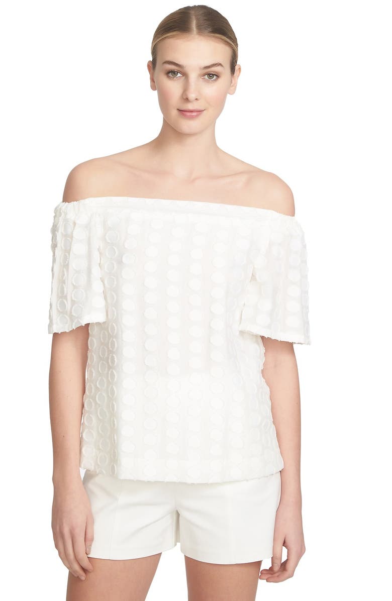 1.STATE Textured Dot Off the Shoulder Top, Alternate, color, 