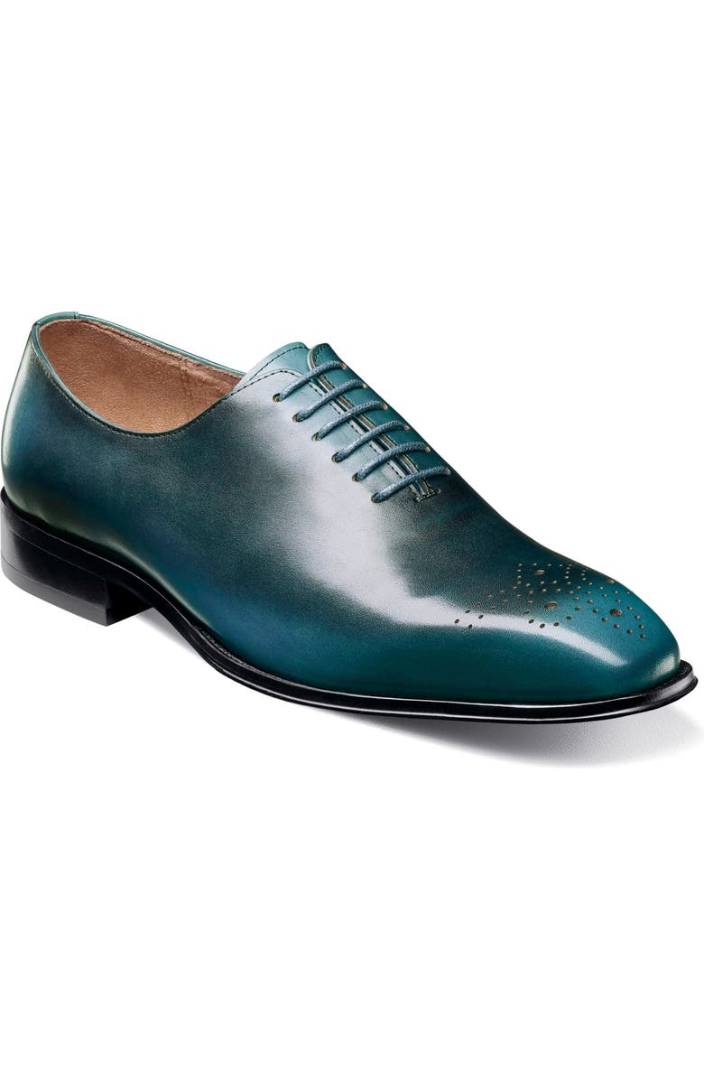 Stacy Adams Hallquist Embellished Toe Wholecut Shoe, Main, color, Turquoise