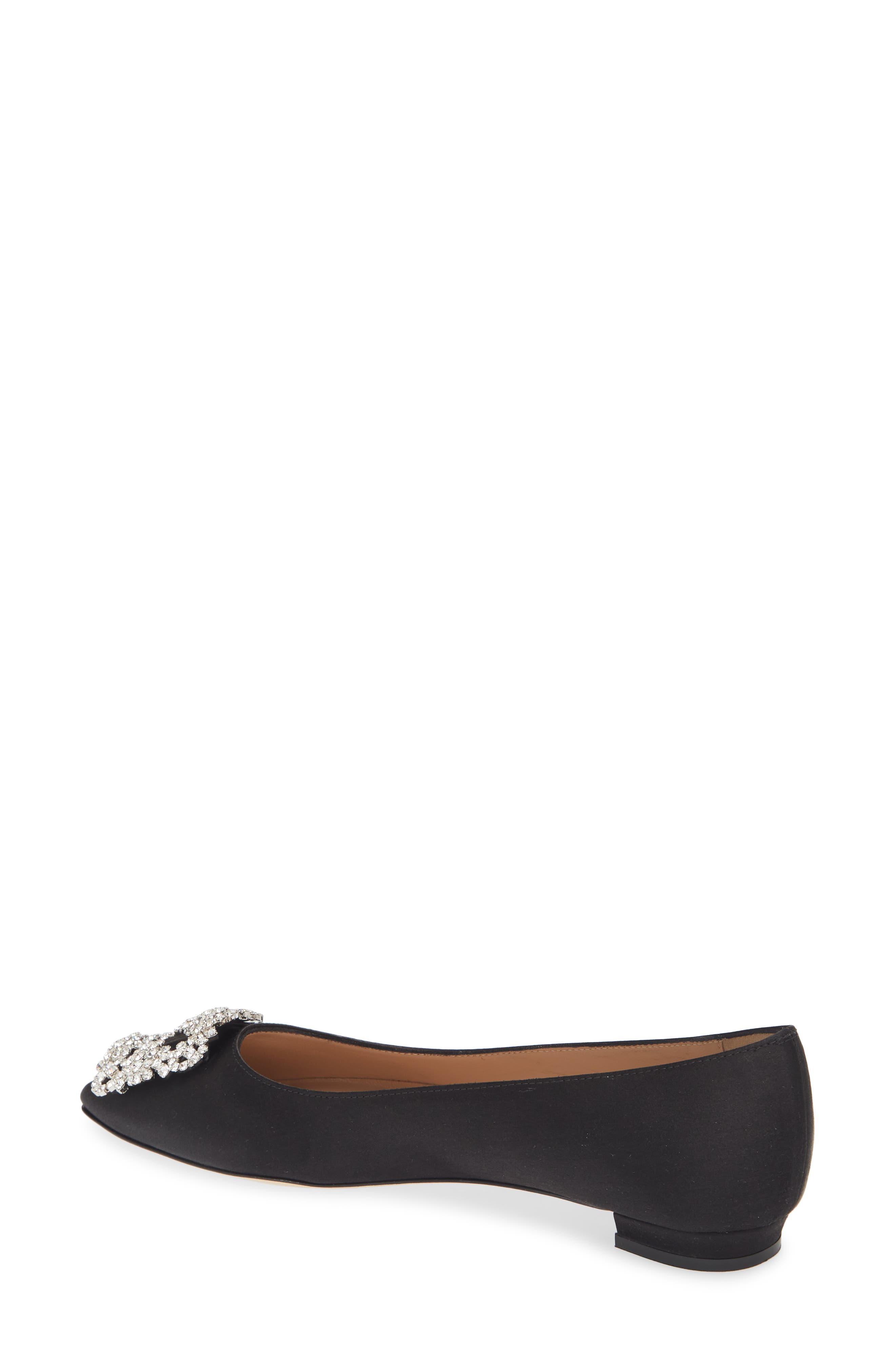 Manolo Blahnik Hangisi Flat, Alternate, color, Black