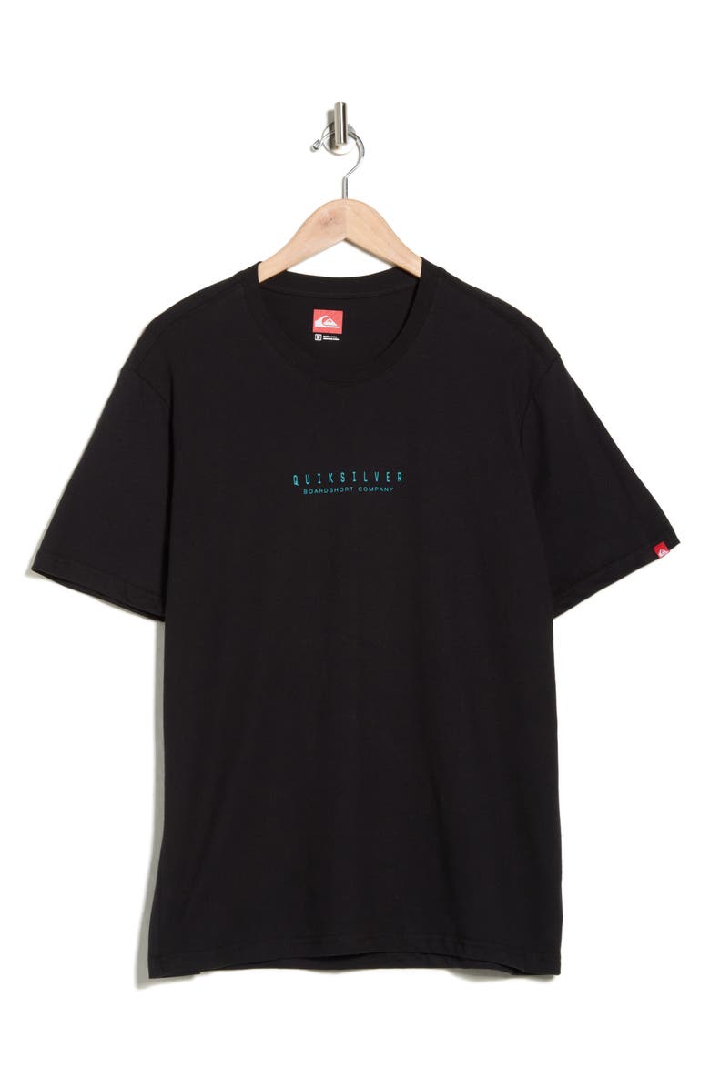 Quiksilver Hibiscus Cotton Graphic T-Shirt, Alternate, color, Black