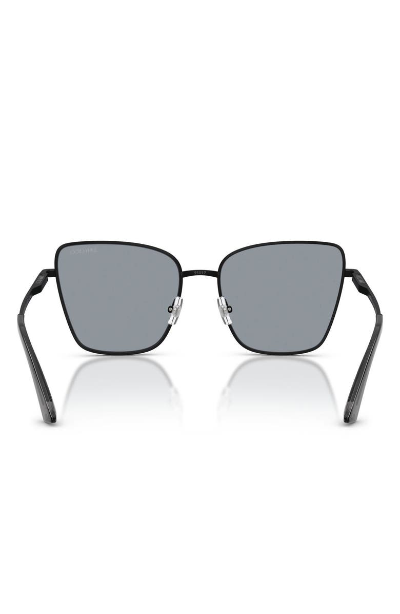 Jimmy Choo Orli 55mm Square Sunglasses, Alternate, color, Matte Black / Grey Glitter