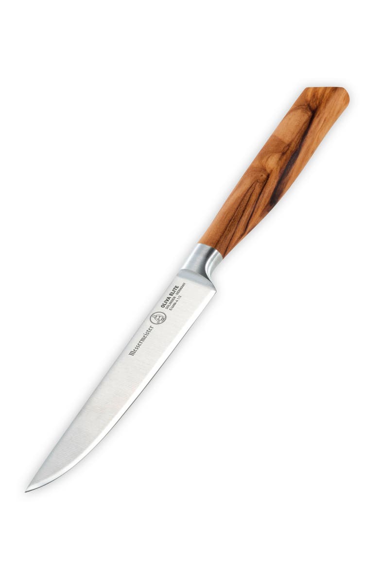Messermeister Oliva Elite 4 Piece Fine-Edge Steak Knife Set, Alternate, color, Oliva