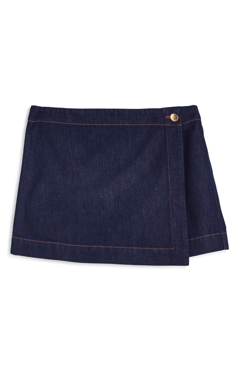 Madewell Denim Wrap Mini Skort, Alternate, color, Rinse Wash