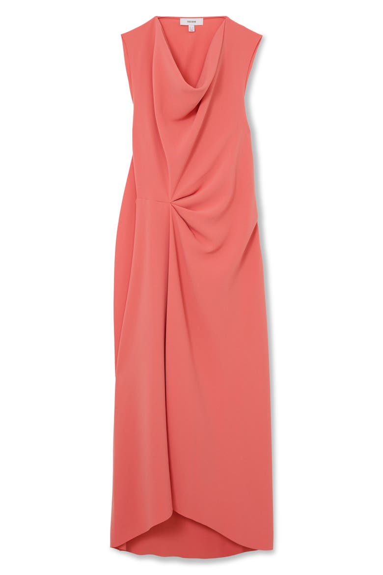 Dorota Drape Detail High-Low Dress, Alternate, color, CORAL PINK