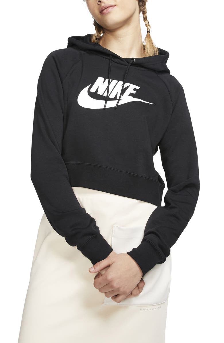 Nike Sportswear Essential Crop Hoodie, Main, color, 