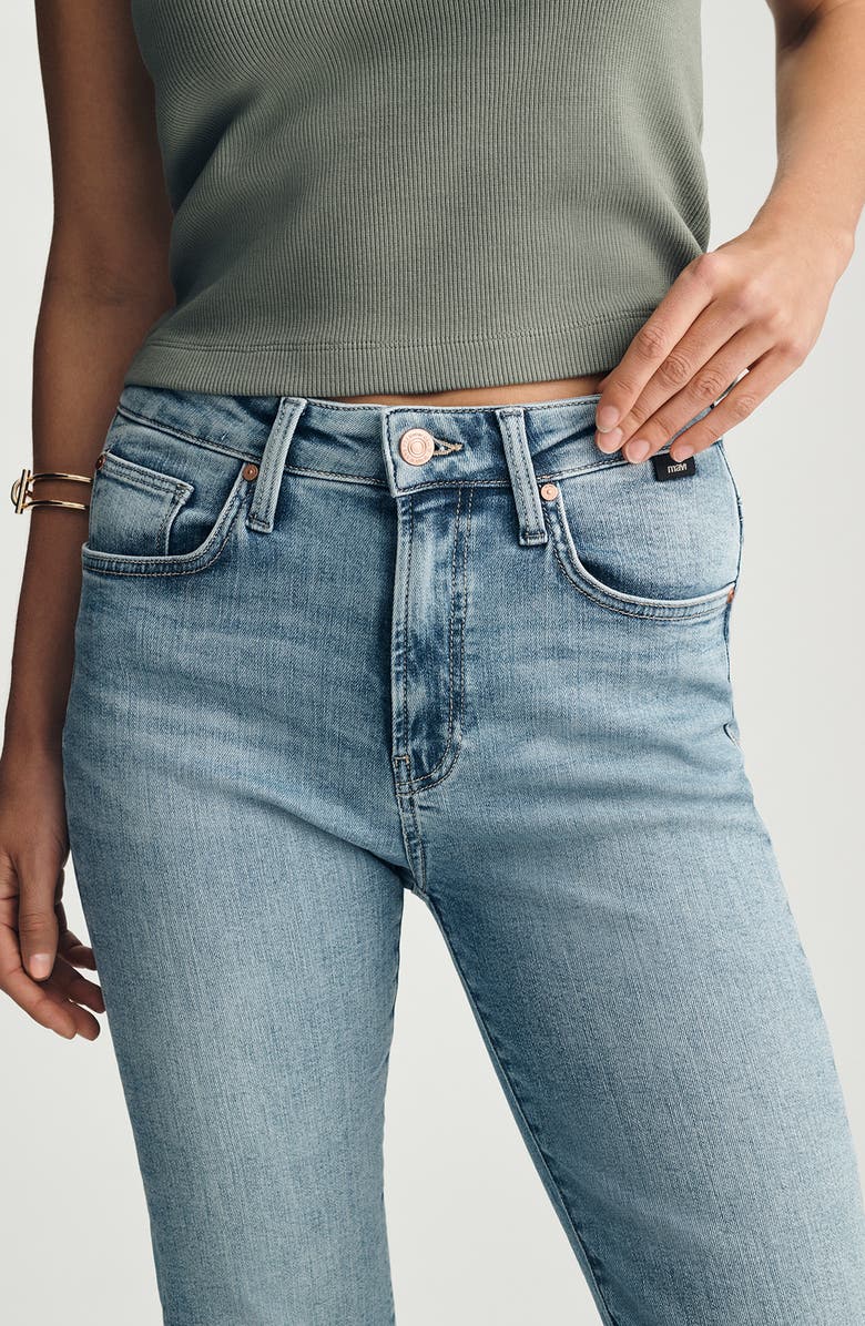 Mavi Jeans Anika Crop Flare Jeans, Alternate, color, Light Brushed Flex Blue