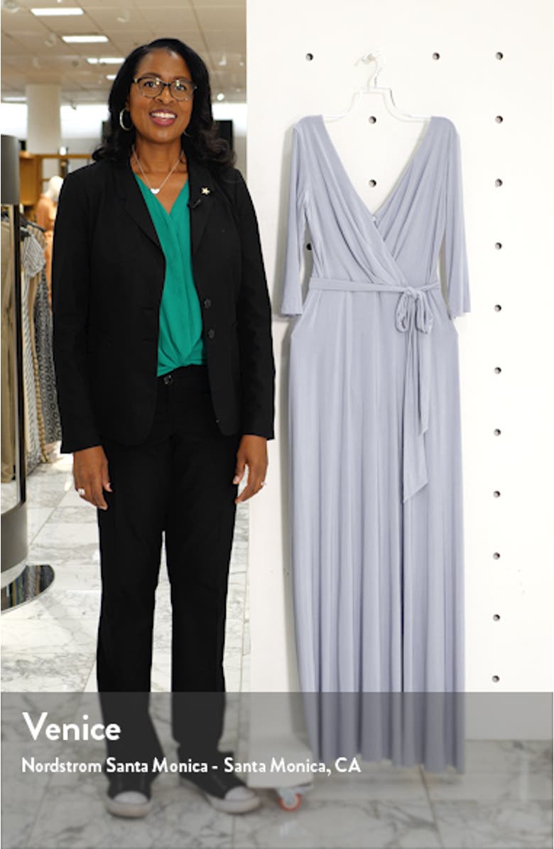 Jersey Tie Waist Gown, sales video thumbnail