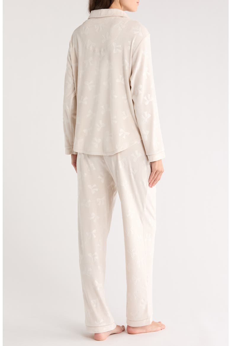 Addie Velour Long Pajamas, Alternate, color, SAND