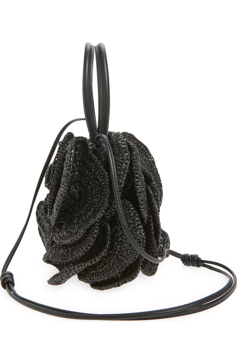 FARM Rio Raffia Flower Bag, Alternate, color, Black