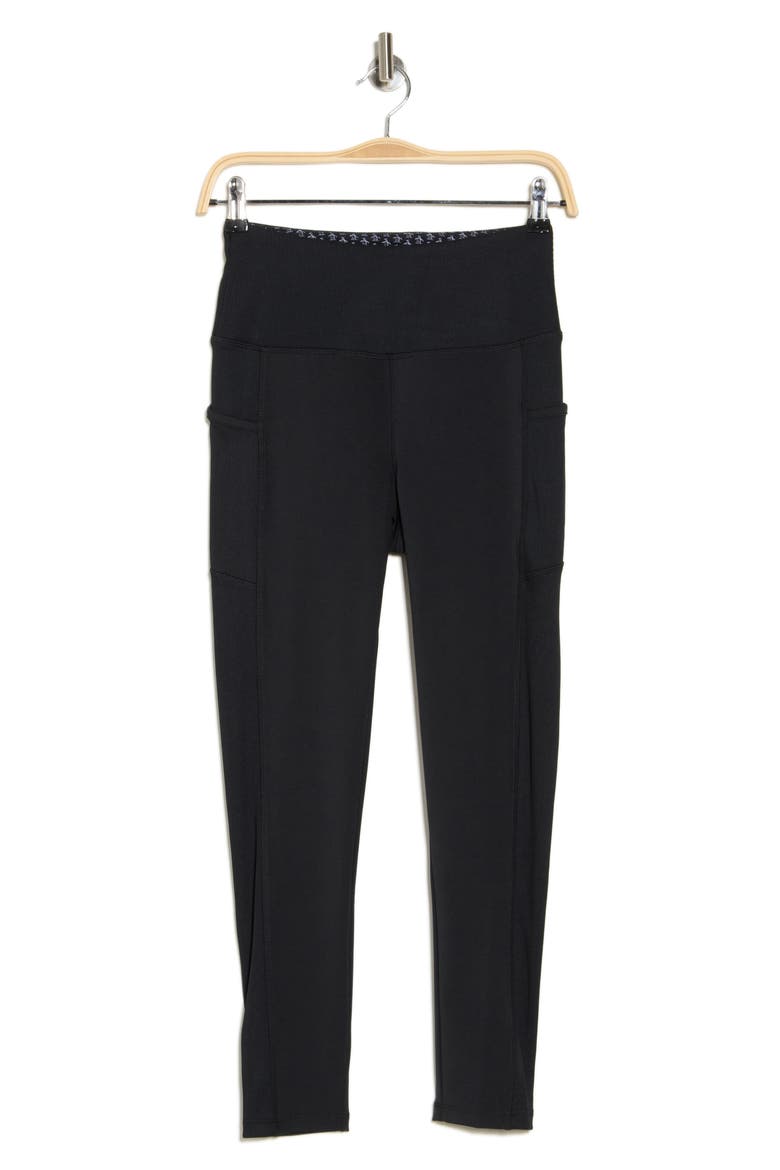 Solid Pocket Leggings, Alternate, color, CAVIAR