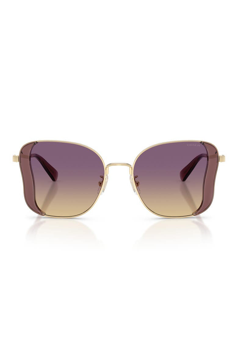 50mm Gradient Square Sunglasses, Main, color, IRIS / GOLD / IRIS YELLOW